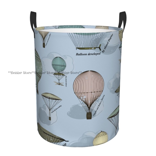 Waterproof Storage Bag Vintage Hot Air Balloons Airships Household